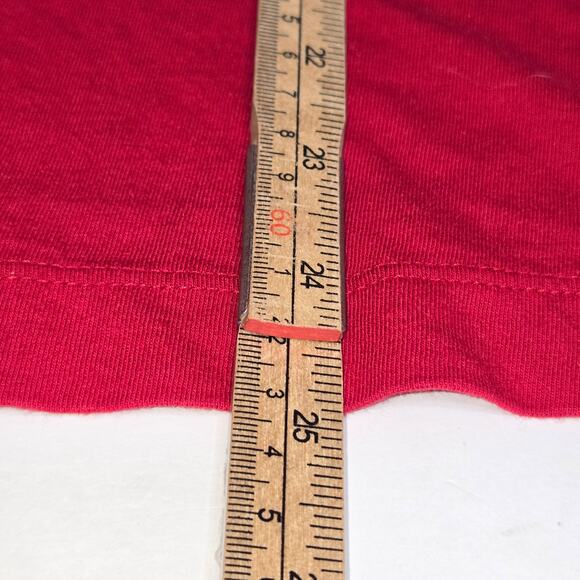 J Jill Women Medium Embroidered Henley Top Red Cotton Modal Casual Boho Festival - Picture 6 of 10